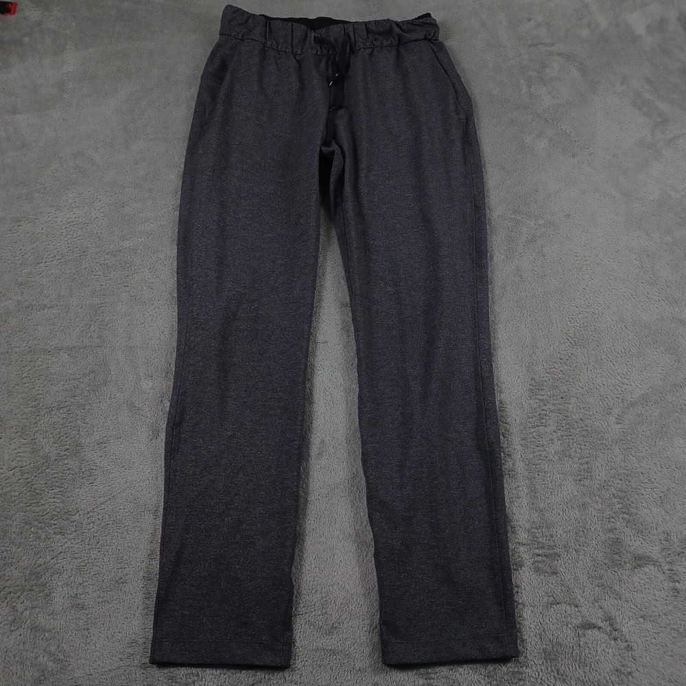 Lululemon Pants Womens 4 Gray‎ On The Fly Pockets Drawstring Casual Preppy